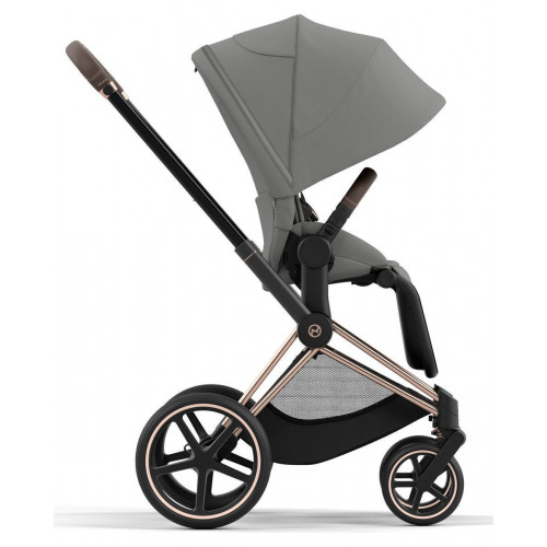 Коляска 3 в 1 Cybex Priam IV Rosegold complete и автокресло Aton B2 i-Size Volcano Black Mirage Grey