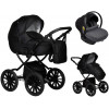 Детская коляска Indigo Mio Eco Plus 14 3 в 1 с автокреслом Avionaut Cosmo Grey 01 черная кожа