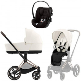 Коляска Cybex Priam IV Rosegold complete Cloud G Magic Black Base G 3 в 1 Off White