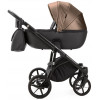 Детская коляска Adamex Nola Deluxe 3 в 1 N-SD11 (ТЕМНО-БЕЖЕВЫЙ ПЕРЛ+ЧЕРНАЯ КОЖА)