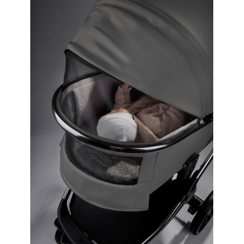 Детская коляска AmaroBaby Motus Premium Ecco 3 в 1 с автокреслом Rant Miro Olive серый