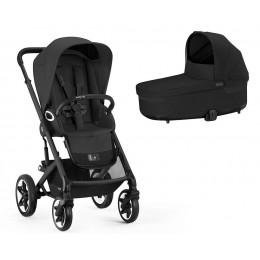 Коляска Cybex Talos S Lux BLK complete Aton B2 Dynamic Red 3 в 1 Moon Black с дождевиками