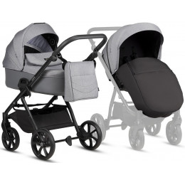 Детская коляска Tutis Leo 3 Plus 3 в 1 с автокреслом Elo Lux EduSky Black 1582227 Stone Grey