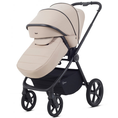 Детская коляска Rant Teo Soft 3 в 1 с автокреслом Evomax Black Beige