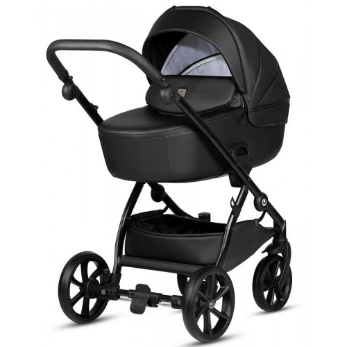 Детская коляска Tutis Uno 5 Plus Leather collection 3 в 1 с автокреслом Elo Lux EduSky Black 1402699 Jet Black