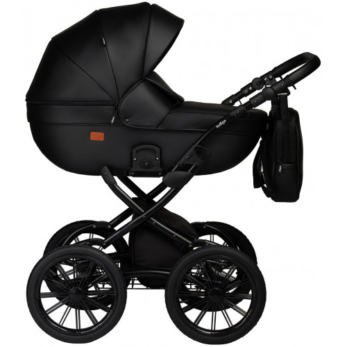 Детская коляска Indigo Mio Eco Plus 14 3 в 1 с автокреслом Avionaut Cosmo Grey 01 черная кожа