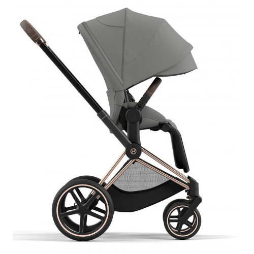 Коляска 3 в 1 Cybex Priam IV Rosegold complete и автокресло Aton B2 i-Size Volcano Black Mirage Grey
