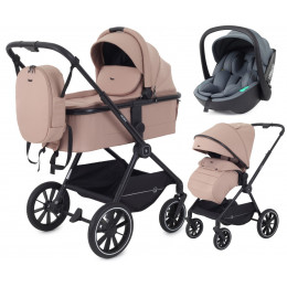 Детская коляска Rant Moss 3 в 1 с автокреслом Miro Graphite Latte beige