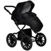Детская коляска Indigo Mio Eco Plus 14 3 в 1 с автокреслом Avionaut Cosmo Grey 01 черная кожа
