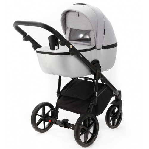 Детская коляска Adamex Nola 3 в 1 N-PS89 (СВ.СЕР + СЕРЕБРИСТАЯ КОЖА)