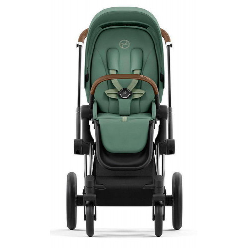 Коляска Cybex Priam IV Chrome Brown complete и автокресло Cloud G i-Size Magic Black 3 в 1 Leaf Green