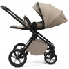 Детская коляска Peppy Monaco Plus 3 в 1 с автокреслом Welldon Crown 2 Grey Sandstone (песочный), рама черная