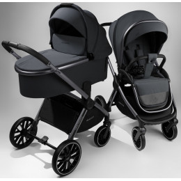 Детская коляска AmaroBaby Genius 3 в 1 с автокреслом Rant Miro Graphite серый