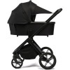 Детская коляска Peppy Monaco Plus 3 в 1 с автокреслом Welldon Crown 2 Black (черный), рама черная