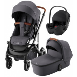 Коляска 3 в 1 Britax Roemer Smile 5Z и автокресло Baby-Safe PRO LUX Onyx Black Midnight Grey