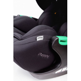 Детская коляска Peppy Monaco 3 в 1 с автокреслом Verona Black Black (черный), рама черная матовая