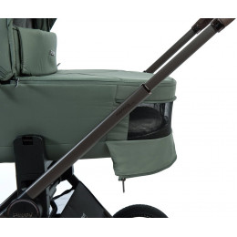 Детская коляска Peppy Monaco Thermo 3 в 1 с автокреслом Verona Beige Green (зеленый), рама серо-коричневая