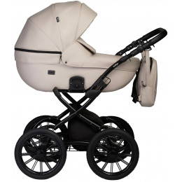 Детская коляска Indigo Mio Eco Plus 14 3 в 1 с автокреслом Avionaut Cosmo Grey 02 св.бежевая кожа