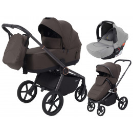 Детская коляска Rant Flex Therm Soft 3 в 1 с автокреслом Cruise Grey Shine Brown