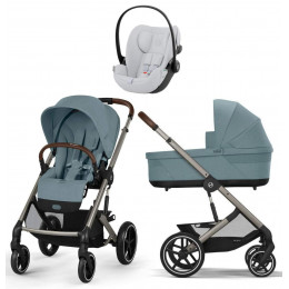 Коляска Cybex Balios S Lux TPE 2025 Cloud G i-Size Fog Grey 3 в 1 Stormy Blue