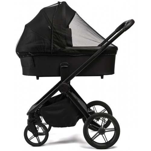 Детская коляска Peppy Monaco Plus 3 в 1 с автокреслом Welldon Crown 2 Black (черный), рама черная