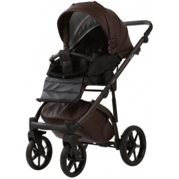 Детская коляска Adamex Chantal Pro Natura 3 в 1 CN-17-COFFEE (ШОКОЛАД КОЖА)