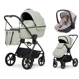 Детская коляска Rant Teo Soft 3 в 1 с автокреслом Miro Beige Sage