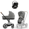 Коляска Cybex Priam IV Chrome Brown complete Cloud T Jeremy Scott Wings 3 в 1 Mirage Grey