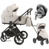 Детская коляска Peppy Soho 3 в 1 с автокреслом Welldon Crown 2 Grey Taupe (бежевый), рама серо-бежевый