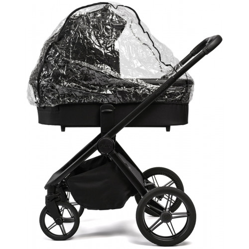Детская коляска Peppy Monaco Plus 3 в 1 с автокреслом Welldon Crown 2 Black (черный), рама черная