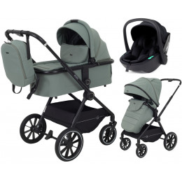 Детская коляска Rant Moss 3 в 1 с автокреслом Miro Black Green