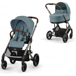 Коляска Cybex Balios S Lux TPE 2025 Cloud G i-Size Fog Grey 3 в 1 Stormy Blue