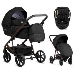 Детская коляска Tutis Viva 6 Plus Essential 3 в 1 с автокреслом Beno Black 1612070 Caviar