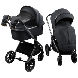 Детская коляска AmaroBaby Genius 3 в 1 с автокреслом Rant Miro Graphite серый