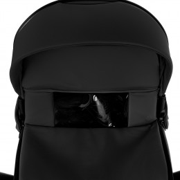Детская коляска Roan Sol Vintage Leather 2.0 3 в 1 с автокреслом Pituso Baesa Pro Black,Beige Canopy SL/10/L Black/Black/руч.Черный