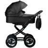 Детская коляска Indigo Barbara Eco Classic 3 в 1 с автокреслом Avionaut Cosmo Grey Be03 черная кожа