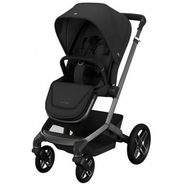 Детская коляска Maxi-Cosi Fame 3 в 1 с автокреслом Coral 360 Essential grey Twillic Black/Черный