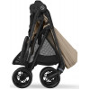 Коляска Cybex Melio Carbon Cloud T i-Size Mirage Grey 3 в 1 Almond Beige/Magic Black с дождевиками
