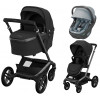 Детская коляска Maxi-Cosi Fame 3 в 1 с автокреслом Coral 360 Essential grey Twillic Black/Черный