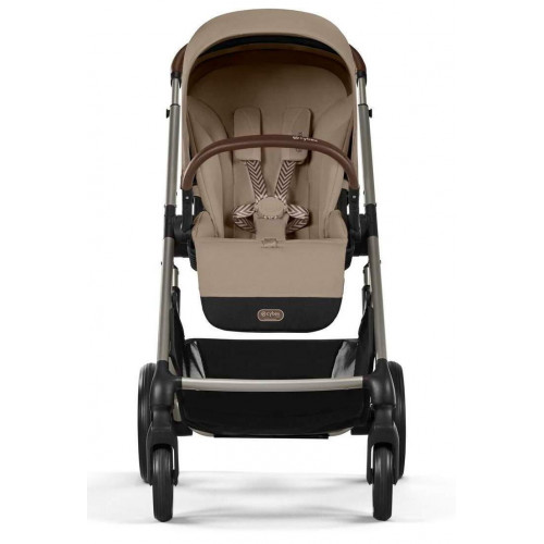 Коляска Cybex Balios S Lux TPE complete Cloud T Mirage Grey 3 в 1 Almond Beige с дождевиками