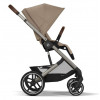Коляска Cybex Balios S Lux TPE complete Cloud T Mirage Grey 3 в 1 Almond Beige с дождевиками