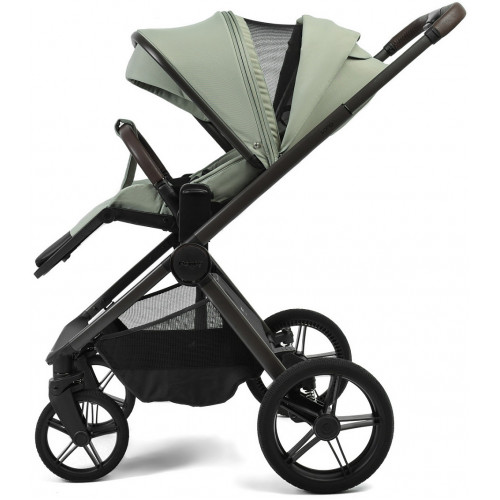 Детская коляска Peppy Soho 3 в 1 с автокреслом Welldon Crown 2 Grey Oregano (орегано), рама серо-бежевый