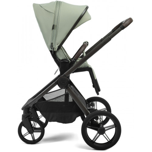 Детская коляска Peppy Soho 3 в 1 с автокреслом Welldon Crown 2 Grey Oregano (орегано), рама серо-бежевый
