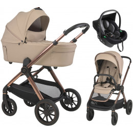 Детская коляска 3 в 1 Espiro Code 2026 и автокресло Pi Black 119 loving beige