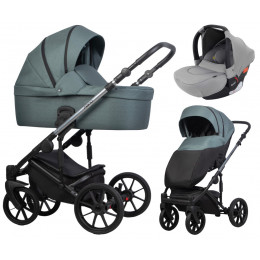 Детская коляска Riko Nano Thermo 3 в 1 с автокреслом Rant Cruise Grey 14 Dark sage (темно-зеленый)