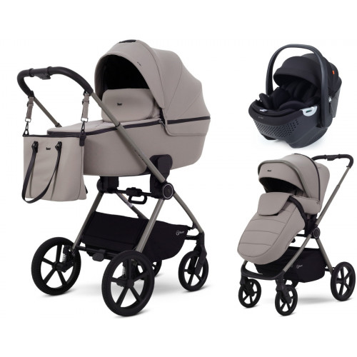Детская коляска Rant Teo Soft 3 в 1 с автокреслом Aster Zero Black Cloud