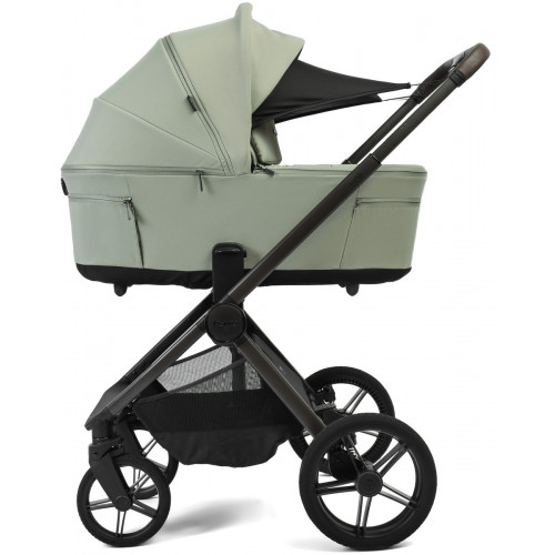 Детская коляска Peppy Soho 3 в 1 с автокреслом Welldon Crown 2 Grey Oregano (орегано), рама серо-бежевый