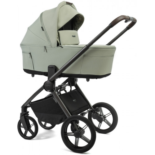 Детская коляска Peppy Soho 3 в 1 с автокреслом Welldon Crown 2 Grey Oregano (орегано), рама серо-бежевый