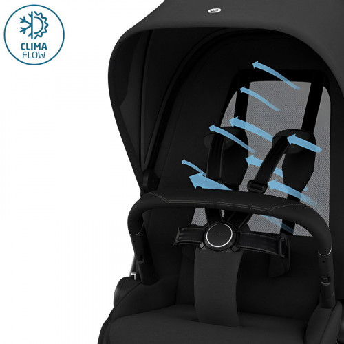 Детская коляска Maxi-Cosi Fame 3 в 1 с автокреслом Coral 360 Essential grey Twillic Black/Черный