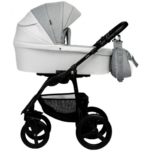 Детская коляска Indigo Impulse Eco 3 в 1 с автокреслом Avionaut Cosmo Grey Ie03 белая кожа/серый